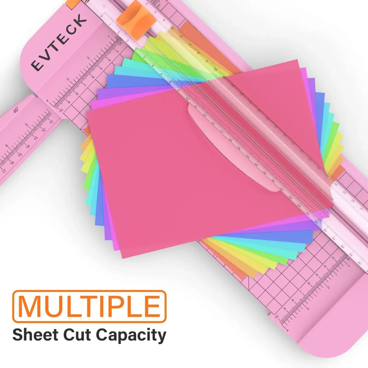 Evteck A4 Paper Cutter Slider Trimmer Pink 38.7cm (15.2in) | Cuts Smooth, Sharp Lines - view 5
