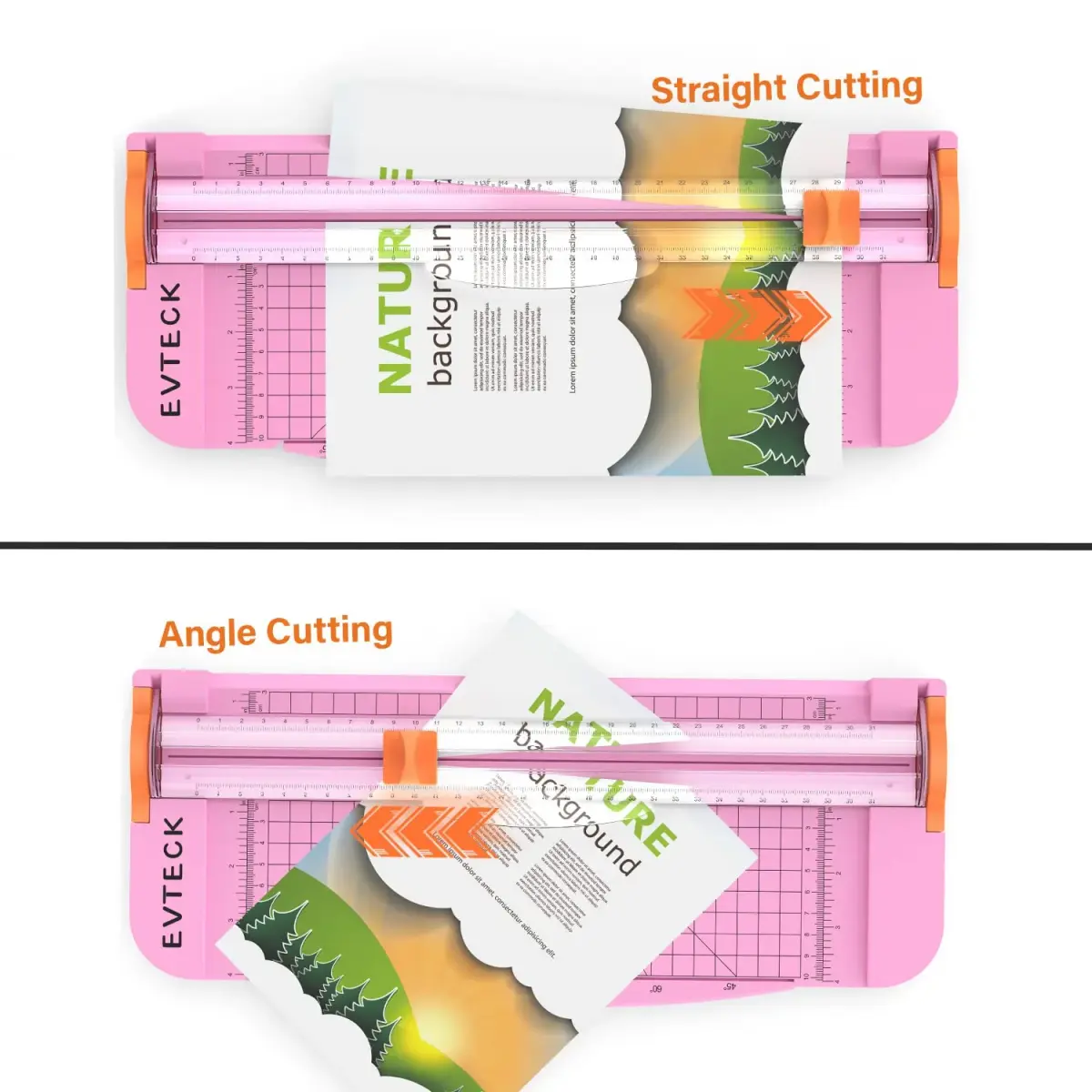 Evteck A4 Paper Cutter Slider Trimmer Pink 38.7cm (15.2in) | Cuts Smooth, Sharp Lines - view 4