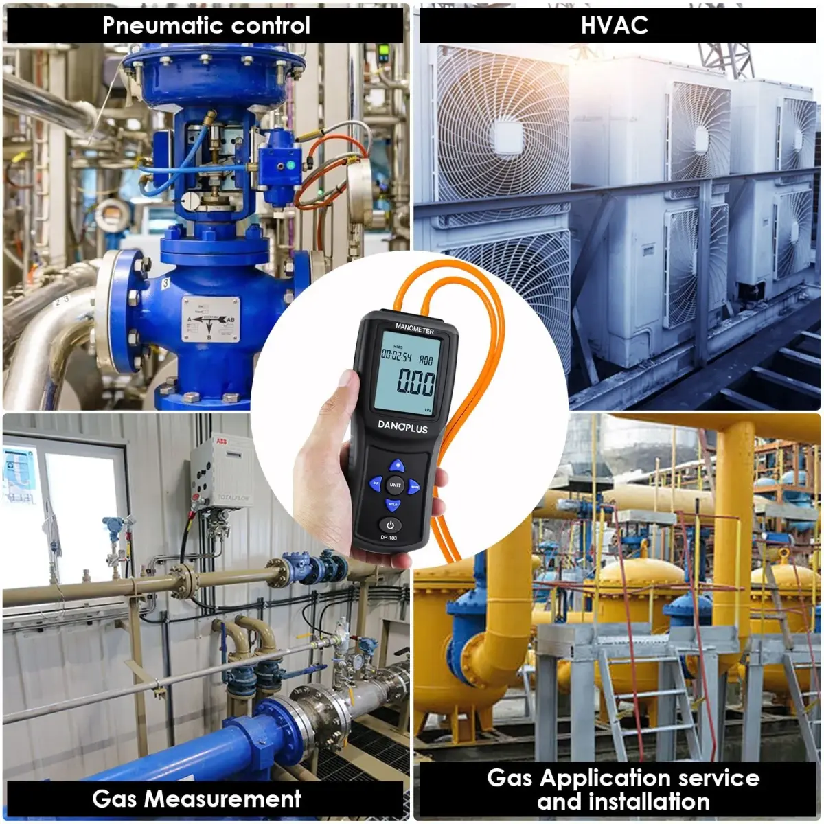 DANOPLUS Digital Manometer Gas Pressure Tester ±2.000psi | Accurate HVAC Air Pressure Meter with Data Record - view 5