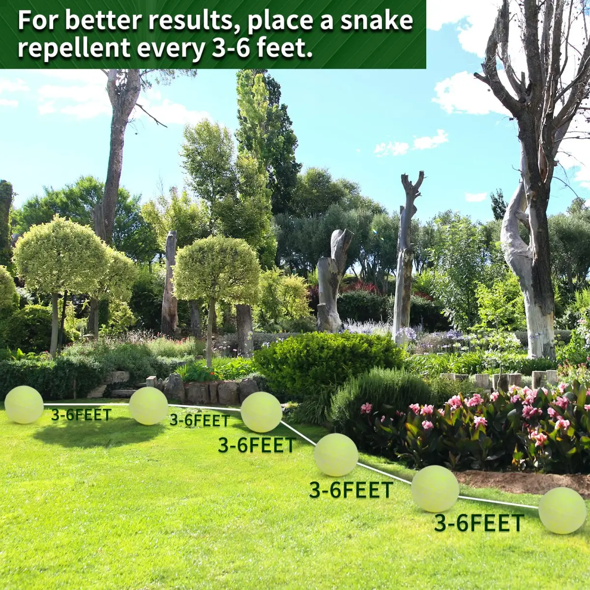USKICH Natural Snake Repellent Balls 10 Pack | Repels Snakes, Rats & Pests Outdoors - view 5