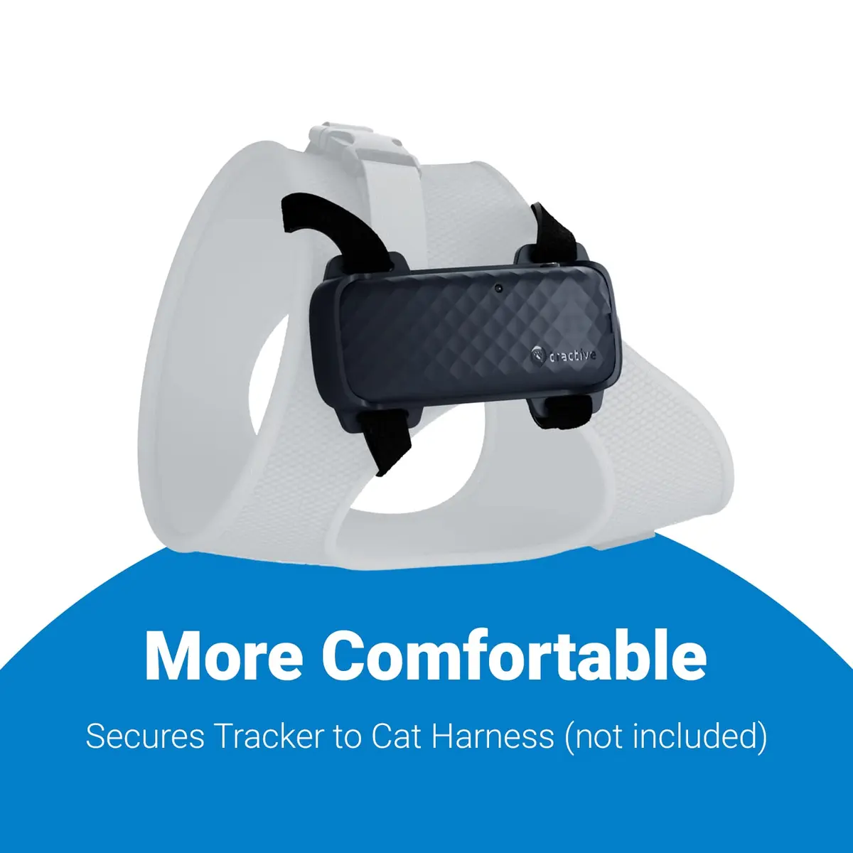 Tractive GPS Cat 4 Tracker Harness Attachment | Velcro Straps, Black, for Cat Walks - view 7