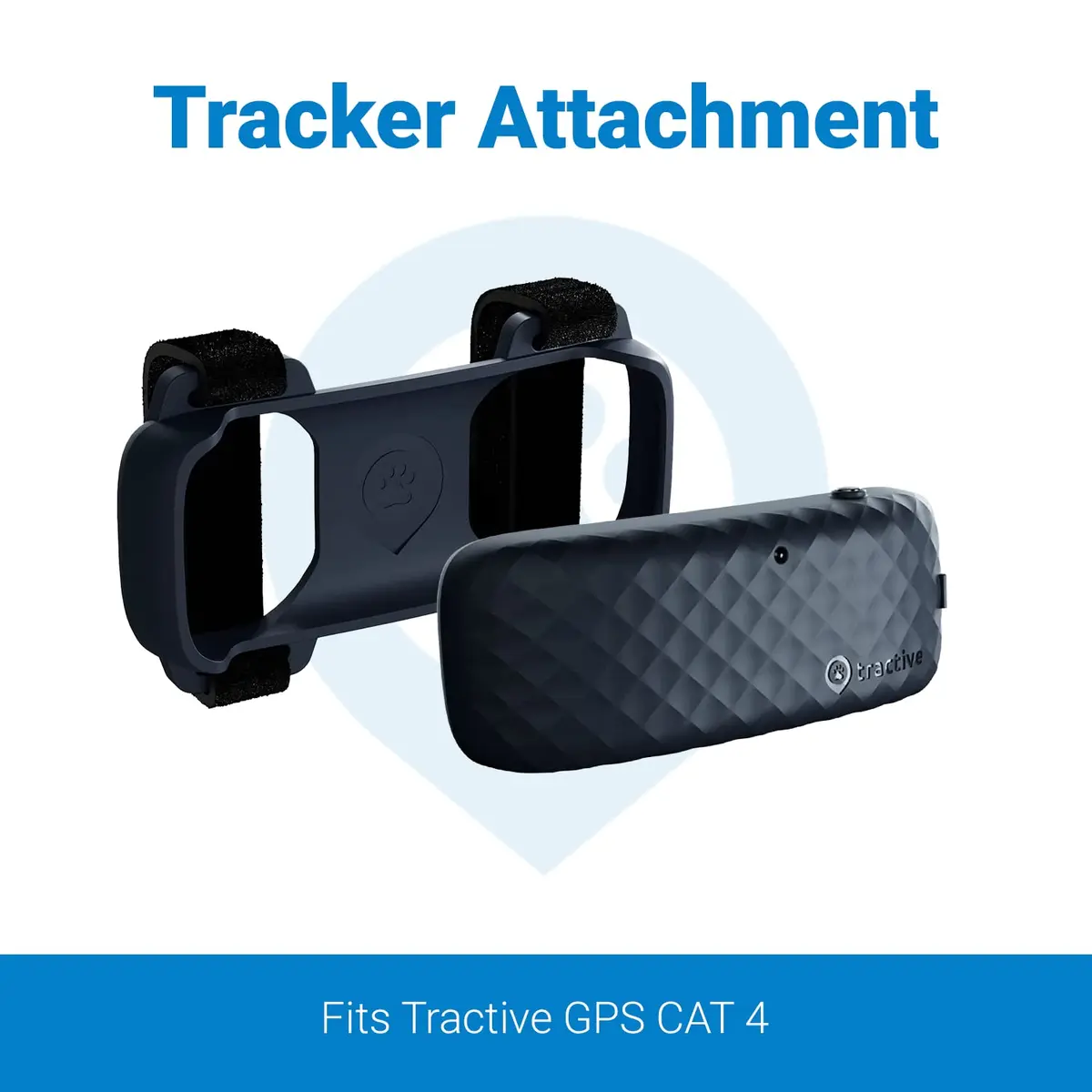 Tractive GPS Cat 4 Tracker Harness Attachment | Velcro Straps, Black, for Cat Walks - view 2