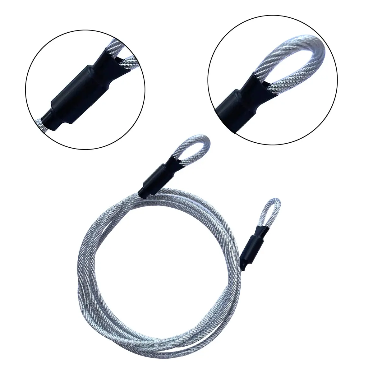 GOMRQING 7FT 5mm Security Cable Lock | Braided Steel Coated Safety Luggage Lock - view 2