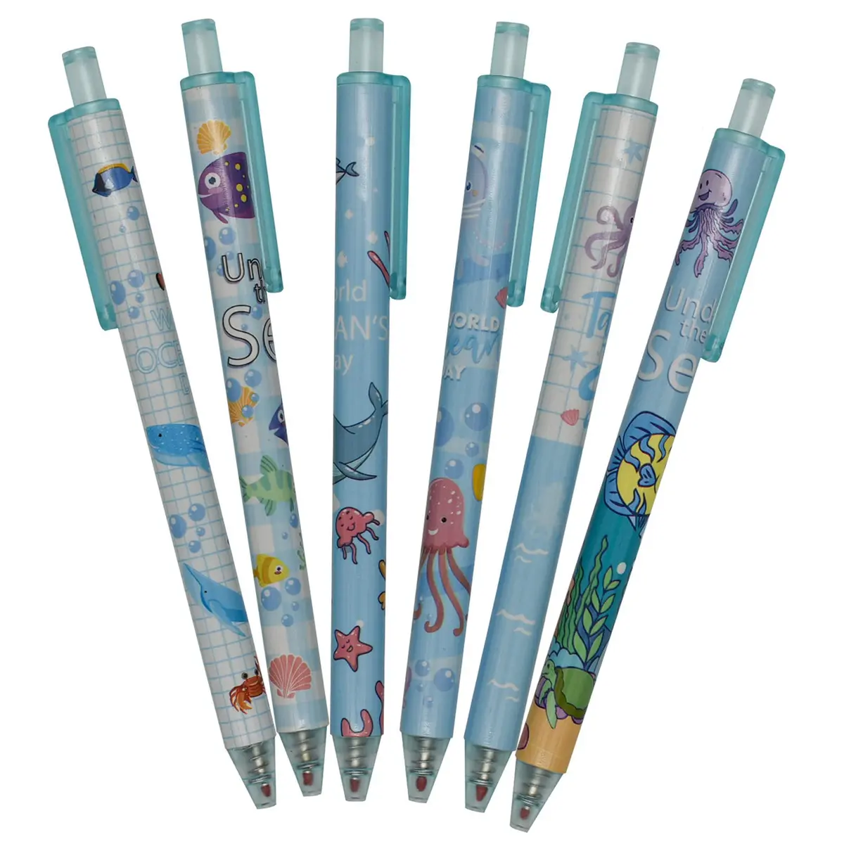Maydahui 12 PCS Blue Sea Animal Gel Pens Black Ink Retractable | Smooth Writing, 0.5mm Fine Point - view 8