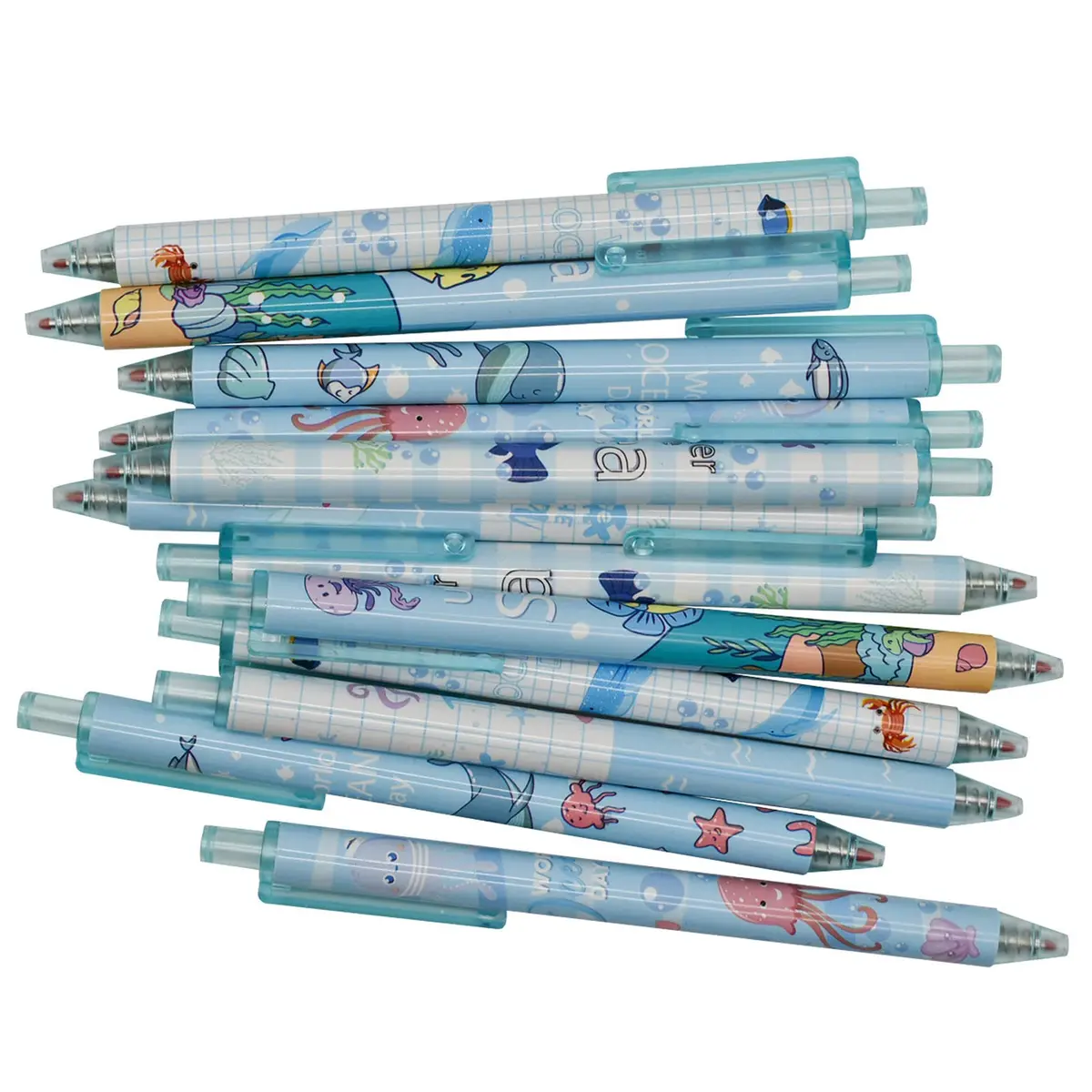Maydahui 12 PCS Blue Sea Animal Gel Pens Black Ink Retractable | Smooth Writing, 0.5mm Fine Point - view 9
