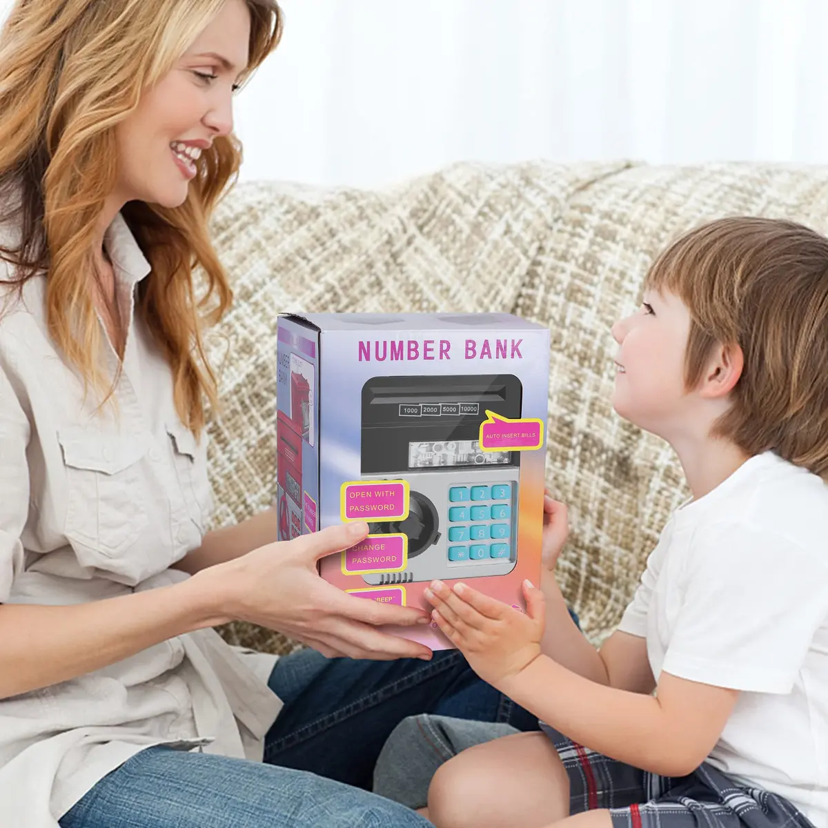GuDoQi Electronic ATM Piggy Bank for Kids | 15.2cm x 14.7cm x 21cm (5.9" x 5.9" x 8.1") - view 7