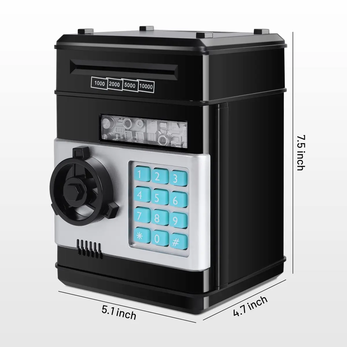 GuDoQi Electronic ATM Piggy Bank for Kids | 15.2cm x 14.7cm x 21cm (5.9" x 5.9" x 8.1") - view 2