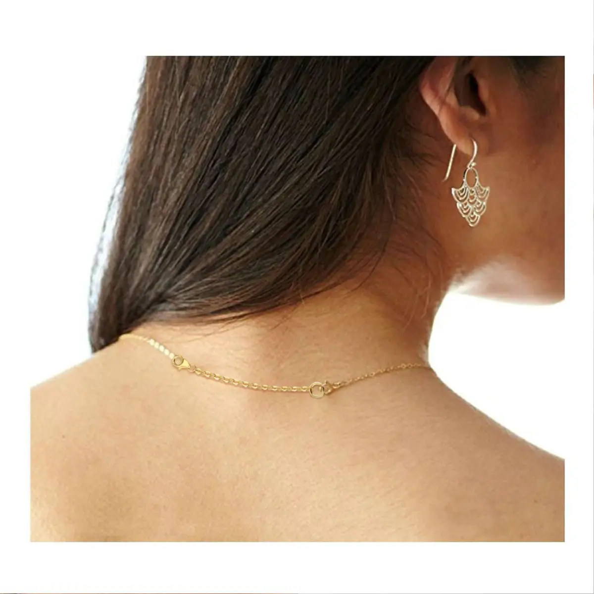 ASH'S CHOICE Gold Necklace Extenders with Lobster Clasp, 3PCS 14K Gold Plated Brass Chains (2, 4, 6 Inches) | Jewelry Findings for Bracelets & Anklets - view 2