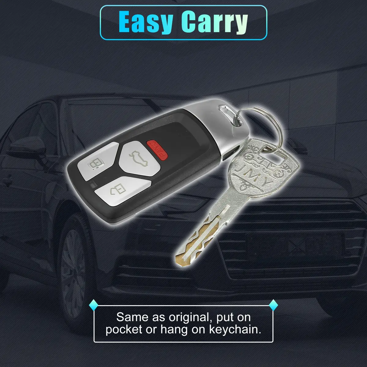X AUTOHAUX 4 Button Replacement Smart Key Fob Cover for Audi 2017-2019 | Easy Fit & Durable - view 9