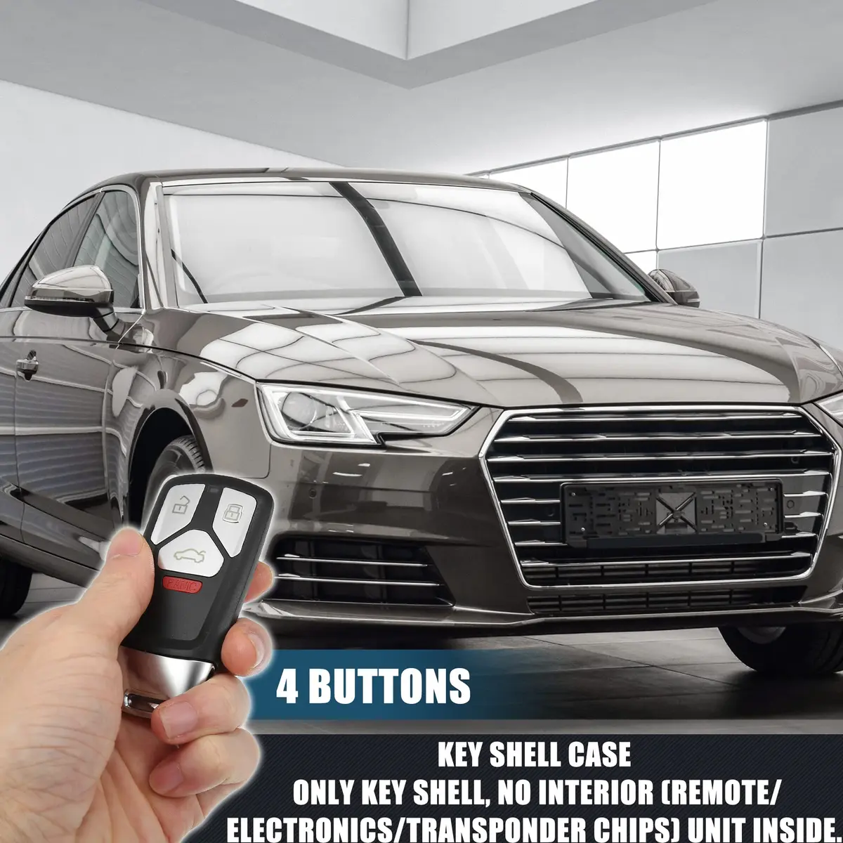 X AUTOHAUX 4 Button Replacement Smart Key Fob Cover for Audi 2017-2019 | Easy Fit & Durable - view 2