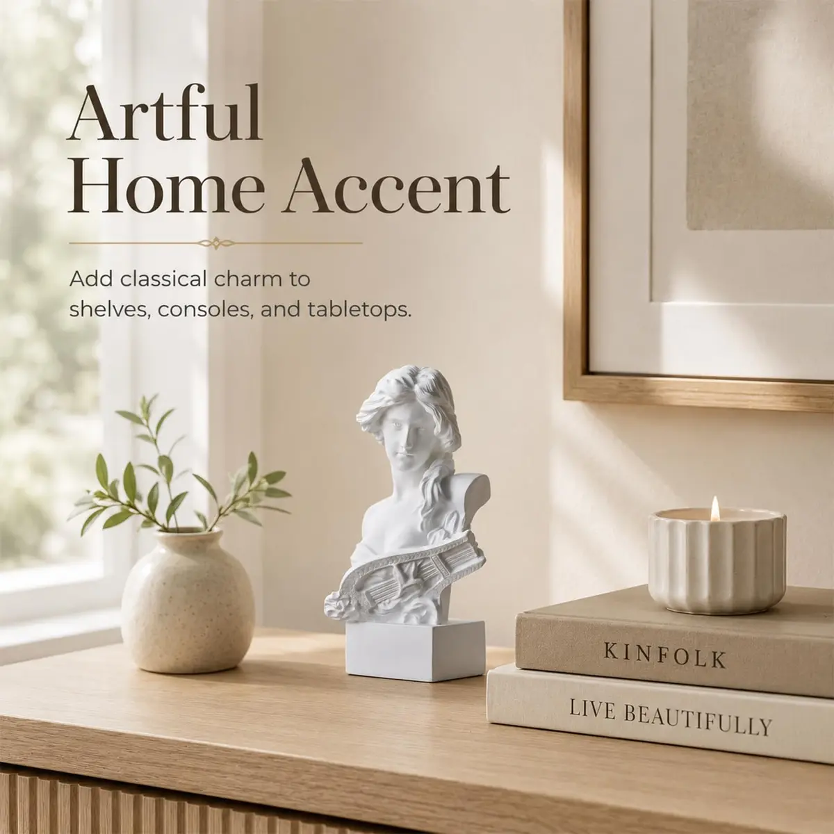 LCCCK Aphrodite Greek Mythology Bust Statue 15.75 cm (6.2 inches) | Dark Academia Aesthetic Decor - view 5