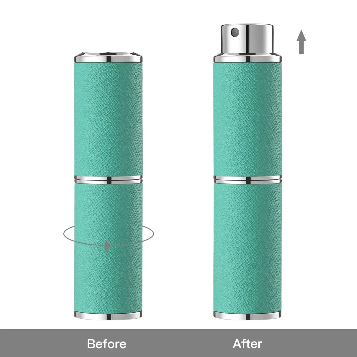 owlyee Refillable Travel Perfume Atomizer 8ml (0.27 Fl Oz) | Twist-Cap Leather Spray Bottle - view 5