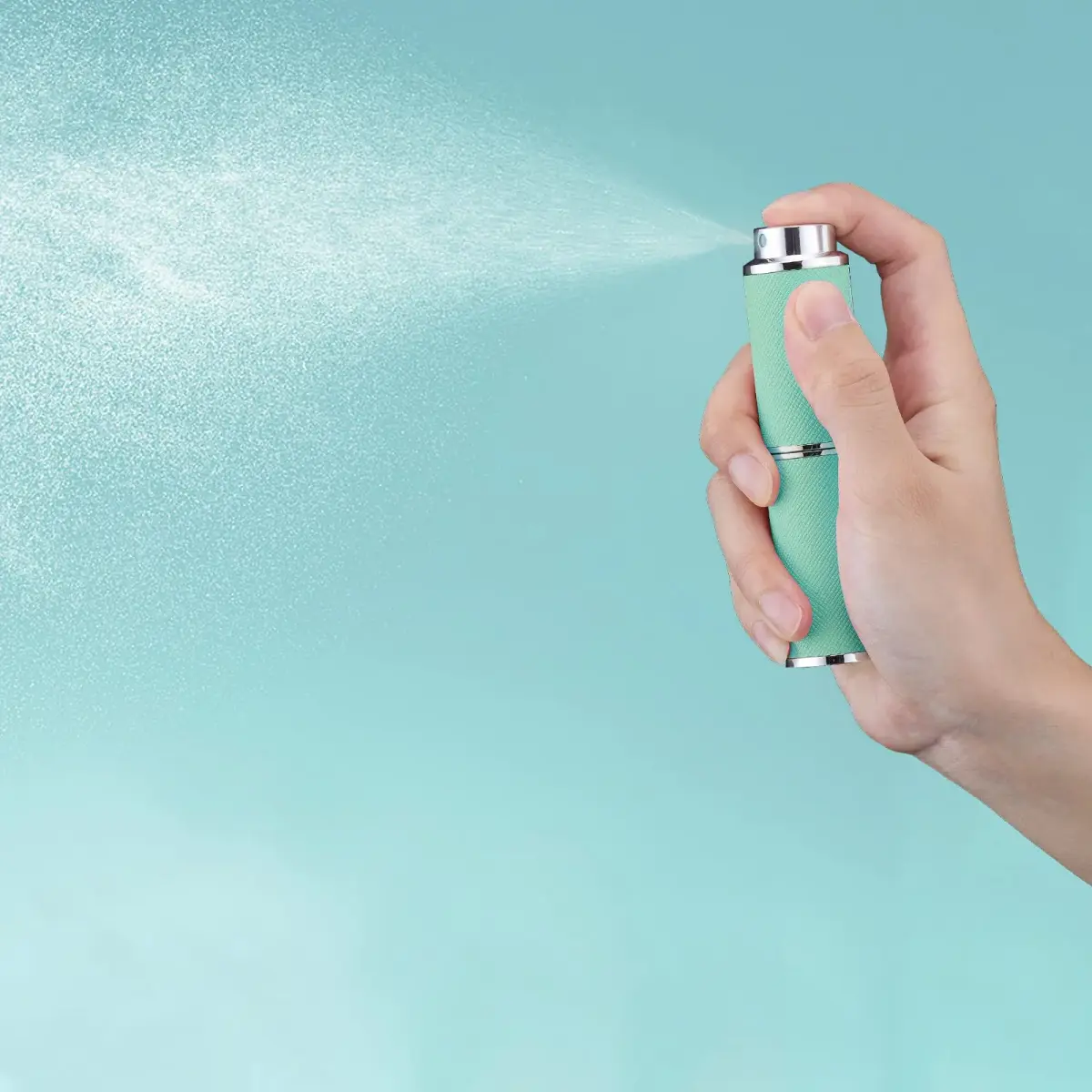 owlyee Refillable Travel Perfume Atomizer 8ml (0.27 Fl Oz) | Twist-Cap Leather Spray Bottle - view 2
