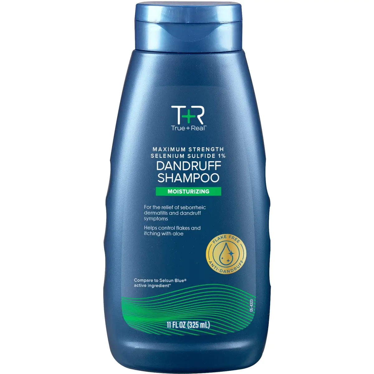 True+Real Moisturizing Dandruff Shampoo 11 fl oz | Aloe & Selenium Sulfide 1% for Flaking & Itchy Scalp - main product image