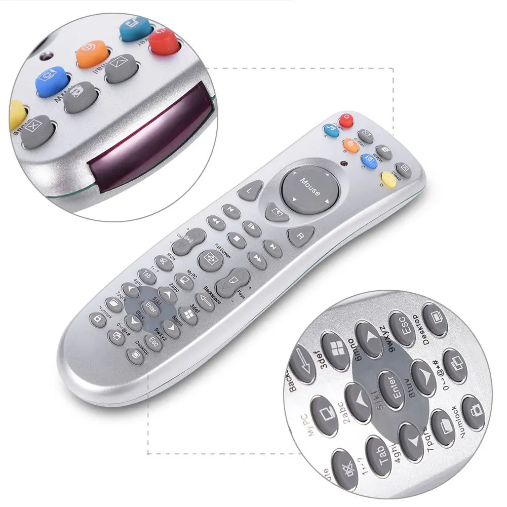 Cuifati Remote Control with Infrared Receiver | Portable USB Mouse & Keyboard, 10m Range - view 4