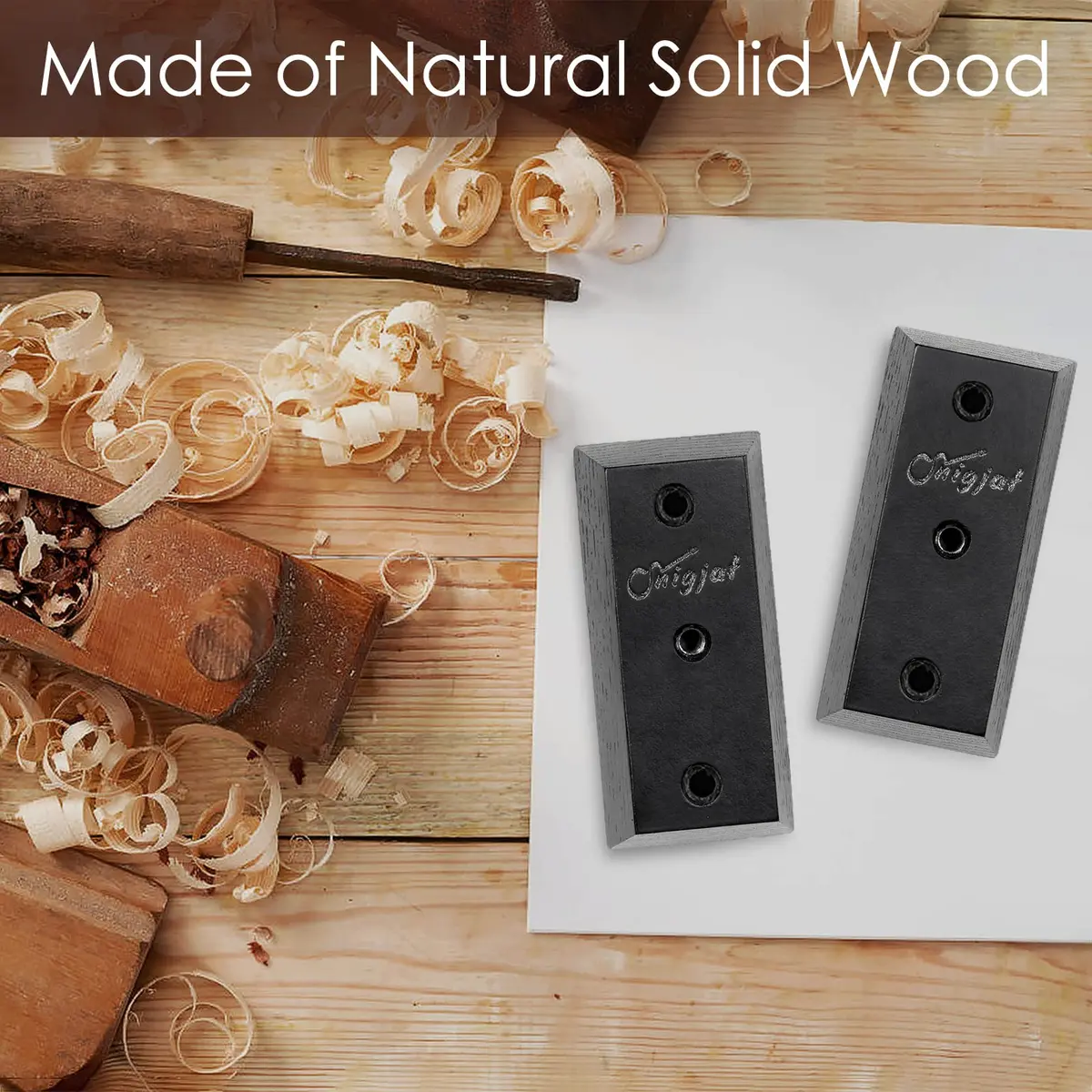 SNIGJAT Guitar Wall Mount 2 Pack, Matte Black Hardwood Guitar Hanger with Rotatable Yoke | Holds up to 20 lbs - view 2