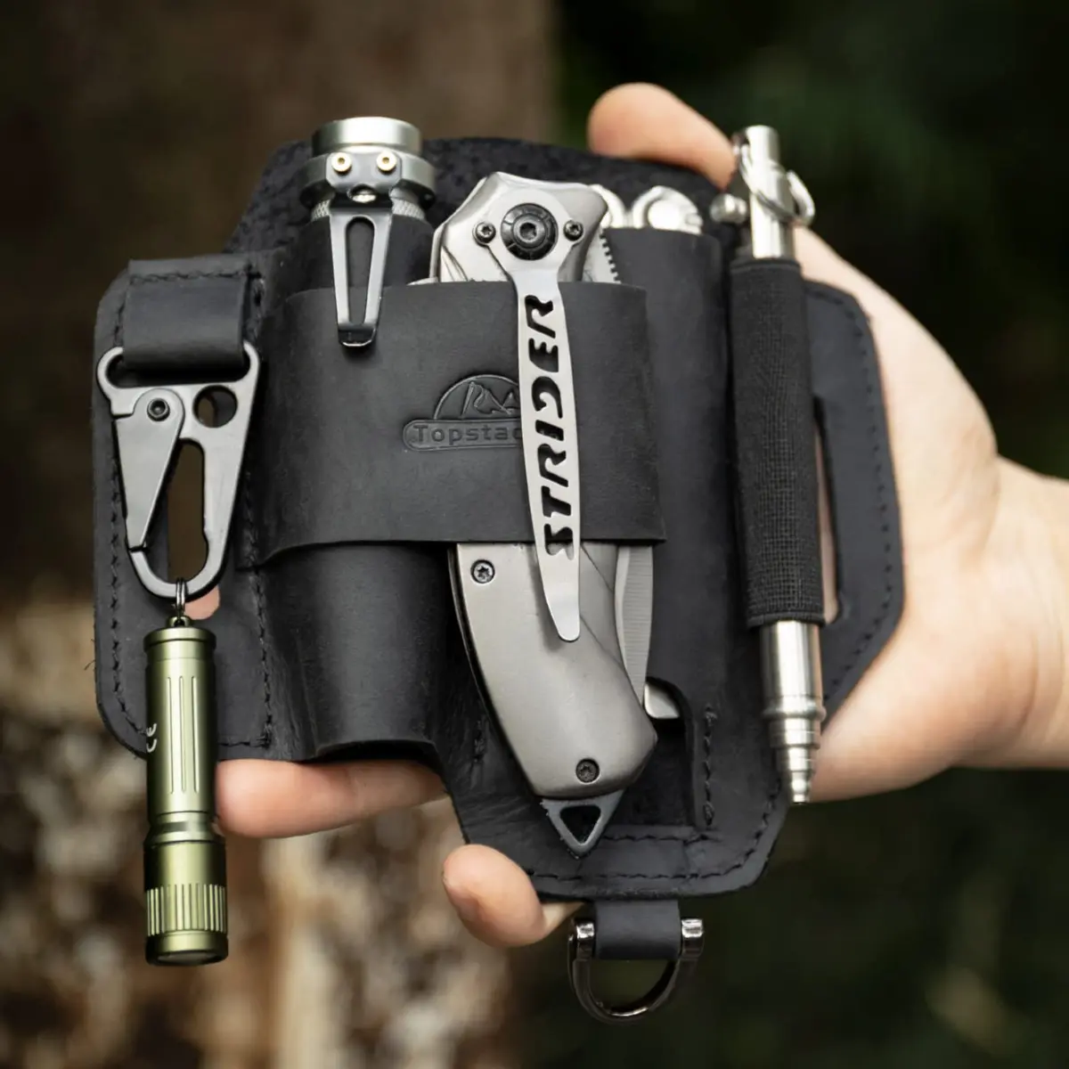 Topstache Leather Multitool Sheath EDC Belt Organizer Black | Fits Leatherman Tools & Accessories - view 6