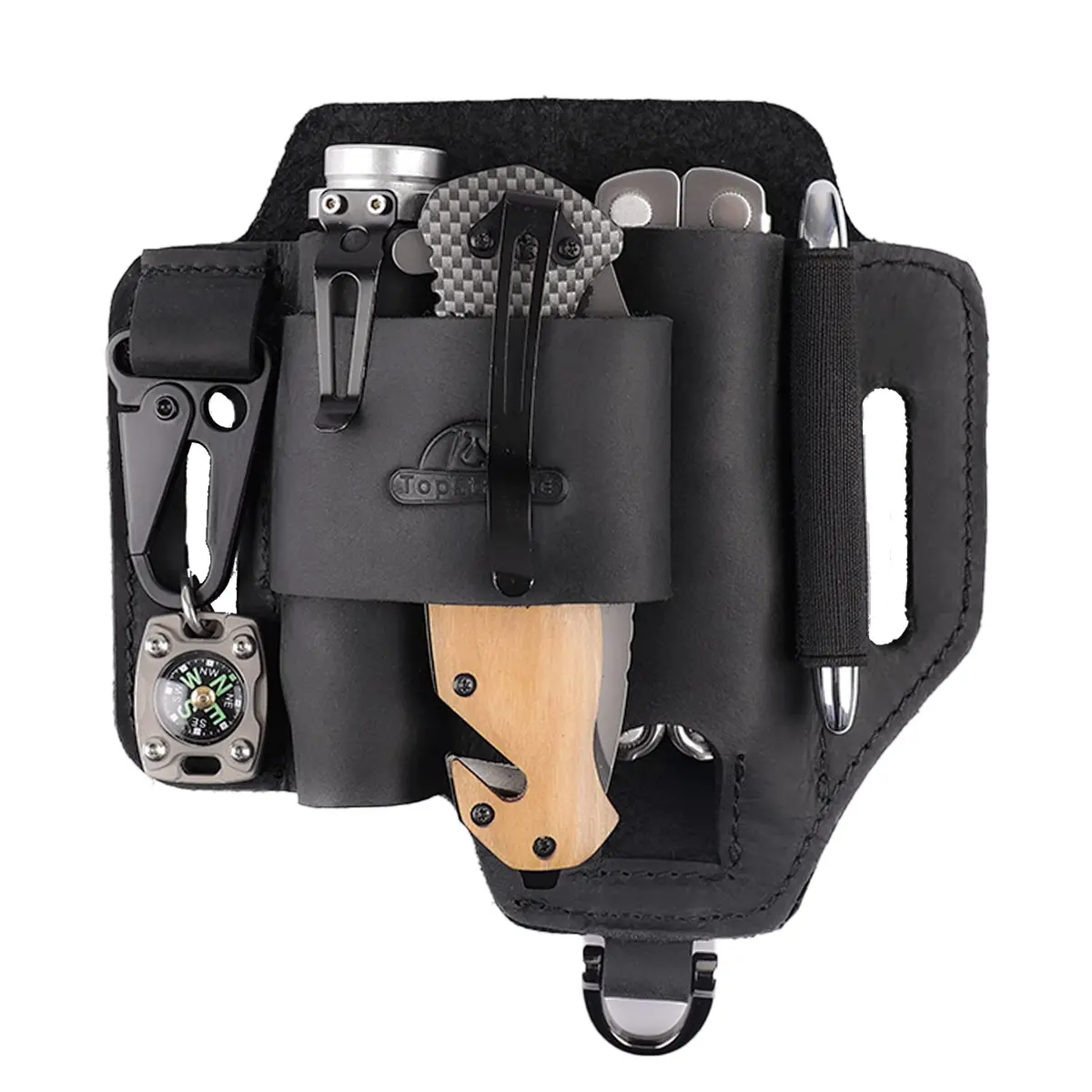 Topstache Leather Multitool Sheath EDC Belt Organizer Black | Fits Leatherman Tools & Accessories - main product image