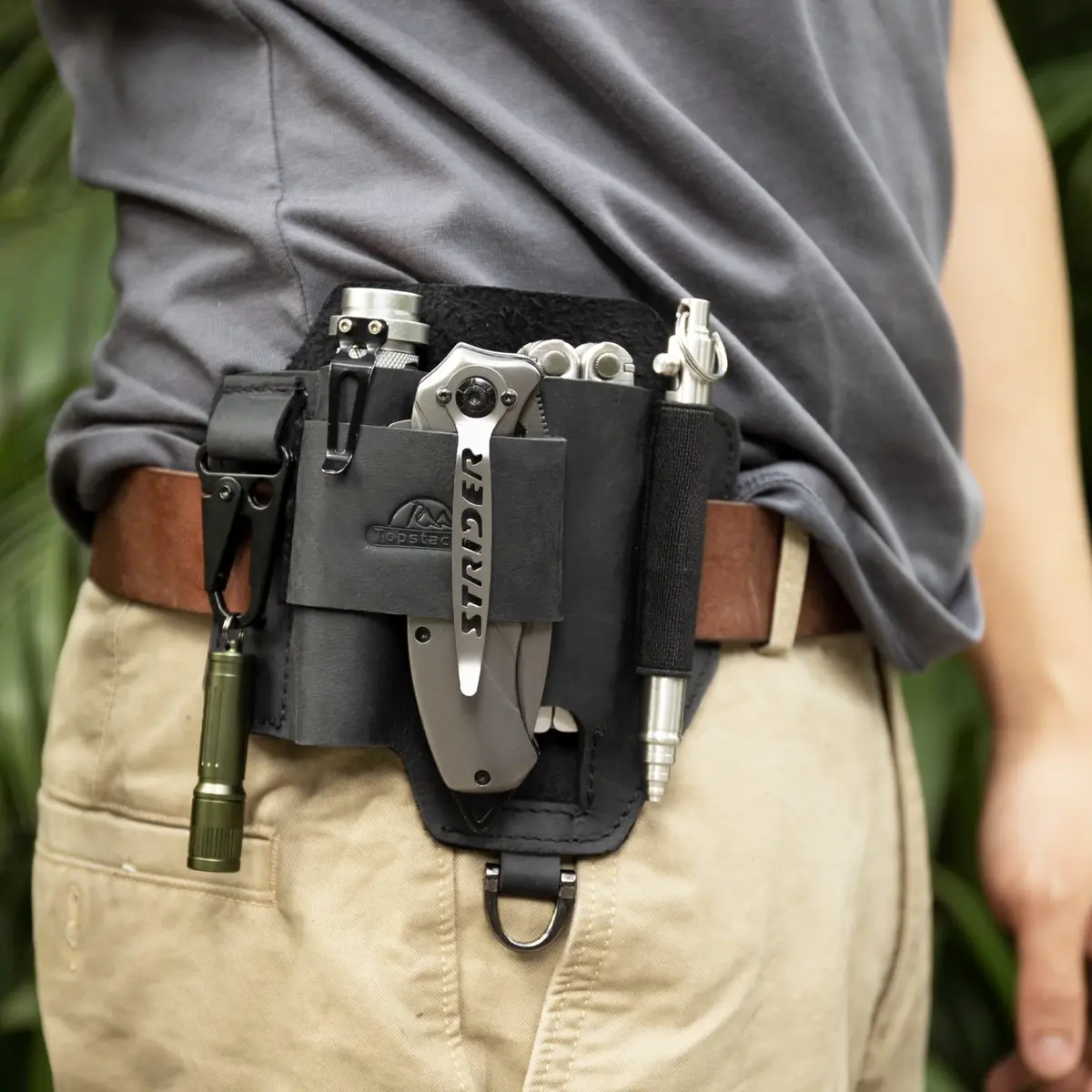 Topstache Leather Multitool Sheath EDC Belt Organizer Black | Fits Leatherman Tools & Accessories - view 2
