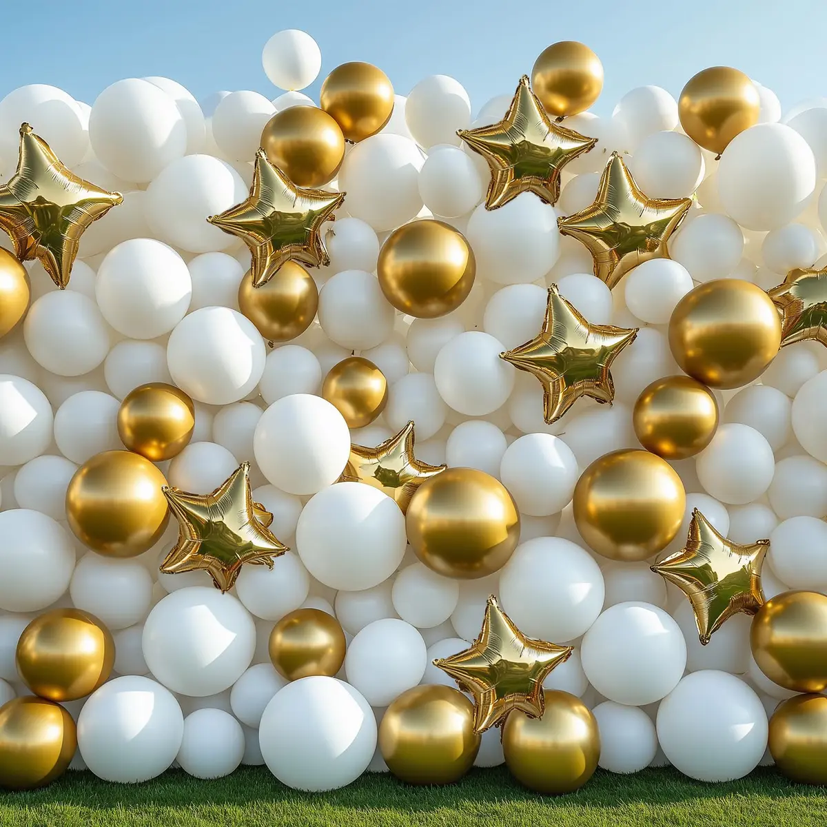 rubfac White Balloon Arch Kit 129pcs (4.5cm - 45cm) | Assorted Colors for Parties - view 6
