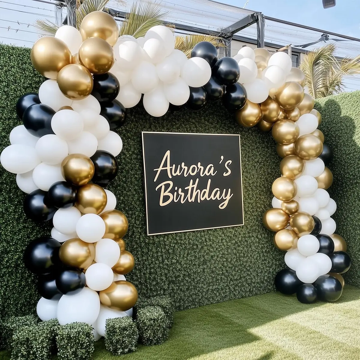 rubfac White Balloon Arch Kit 129pcs (4.5cm - 45cm) | Assorted Colors for Parties - view 7