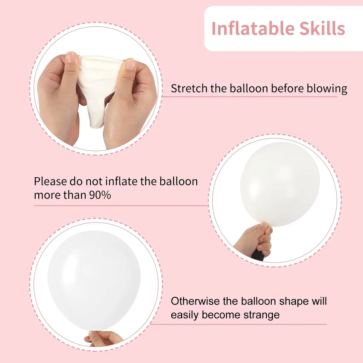 rubfac White Balloon Arch Kit 129pcs (4.5cm - 45cm) | Assorted Colors for Parties - view 3