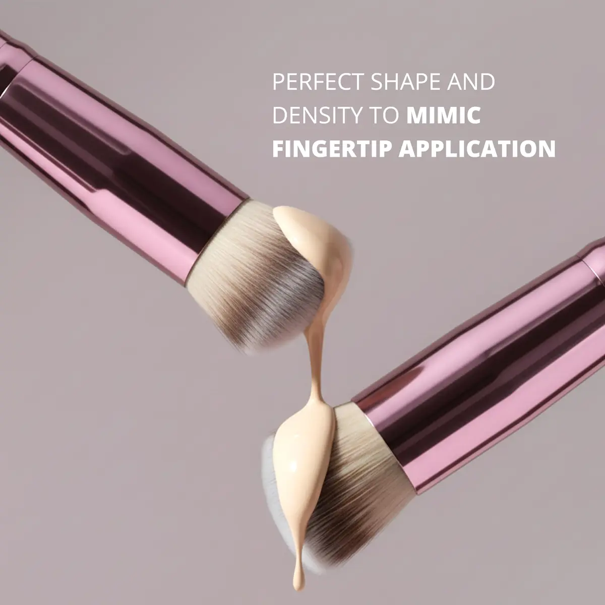 Lamora Small Angled Concealer Brush - Purple | Synthetic Bristles, Copper Ferrule, Wood Handle - view 9