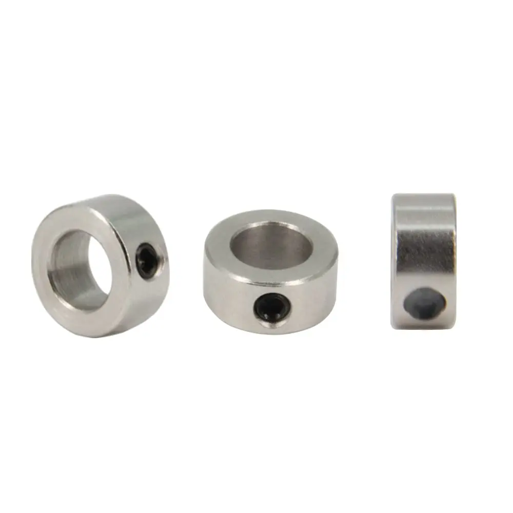 Befenybay 10mm Shaft Lock Collar Set with M5 Hex Wrench, 17mm OD Silver Stainless Steel (10-Pack) - view 4