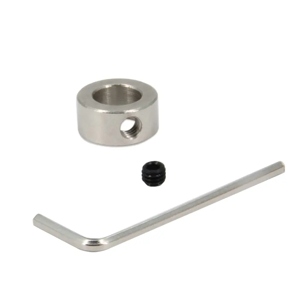 Befenybay 10mm Shaft Lock Collar Set with M5 Hex Wrench, 17mm OD Silver Stainless Steel (10-Pack) - view 3