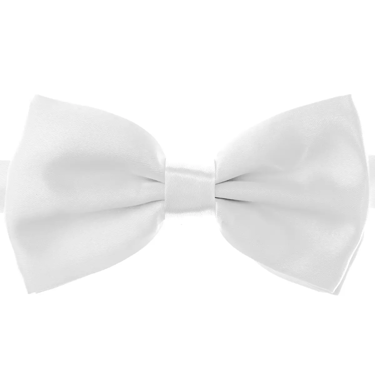 Alex Palaus Collection White Bow Tie | Pre Tied, Adjustable, Satin Finish (One Size, Unisex) - main product image