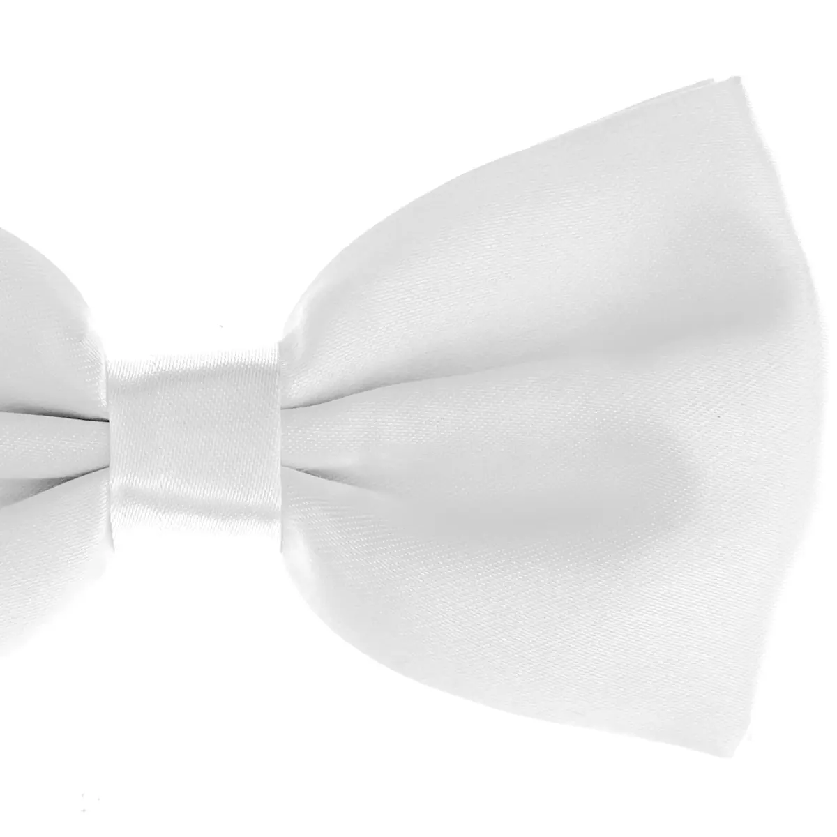 Alex Palaus Collection White Bow Tie | Pre Tied, Adjustable, Satin Finish (One Size, Unisex) - view 2