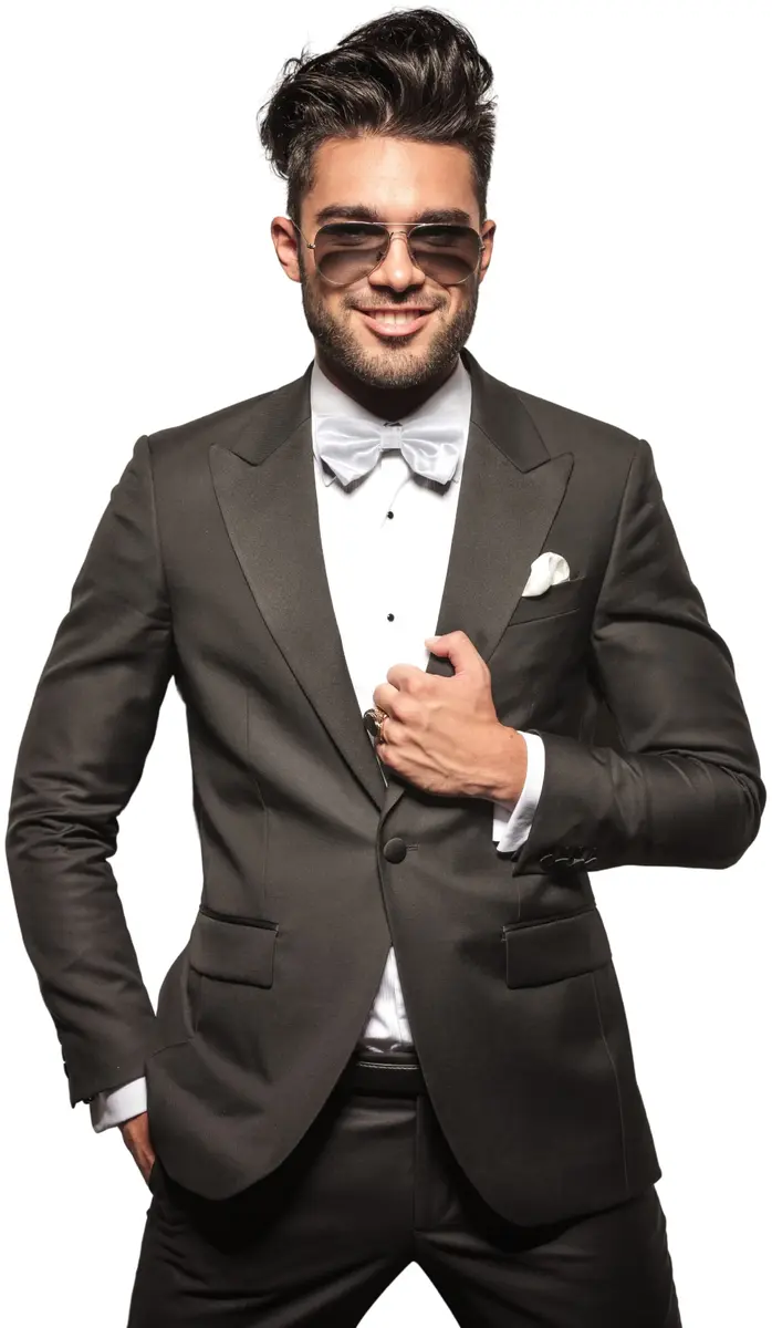 Alex Palaus Collection White Bow Tie | Pre Tied, Adjustable, Satin Finish (One Size, Unisex) - view 3