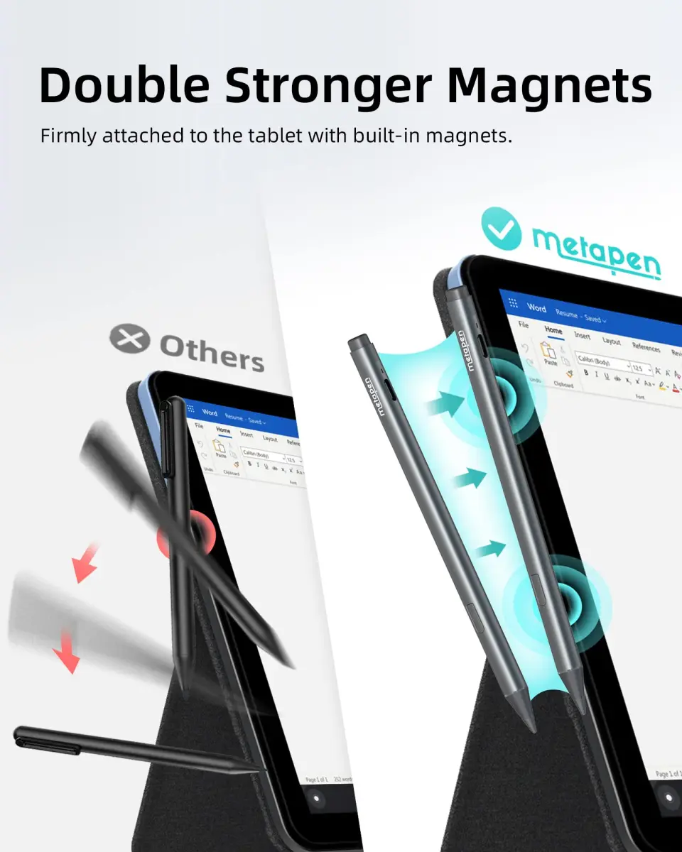 Metapen Stylus Pen M2 for Surface | 4096 Pressure Levels, Eraser End, USB-C Charging - view 8