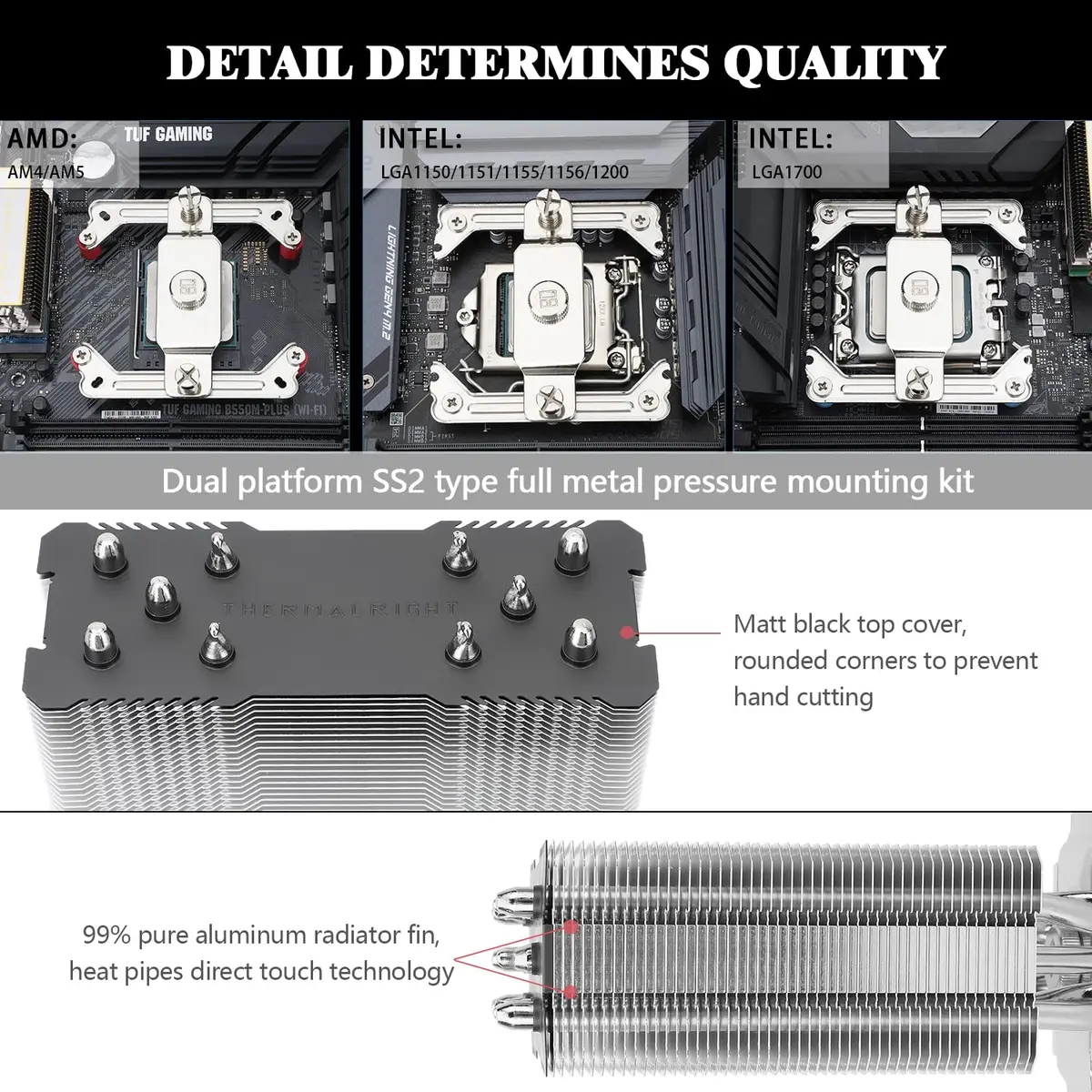 Thermalright Assassin King 120 SE ARGB CPU Air Cooler | 120mm PWM Fan, 5 Heatpipes, LGA1700/AM5 Compatible - view 3