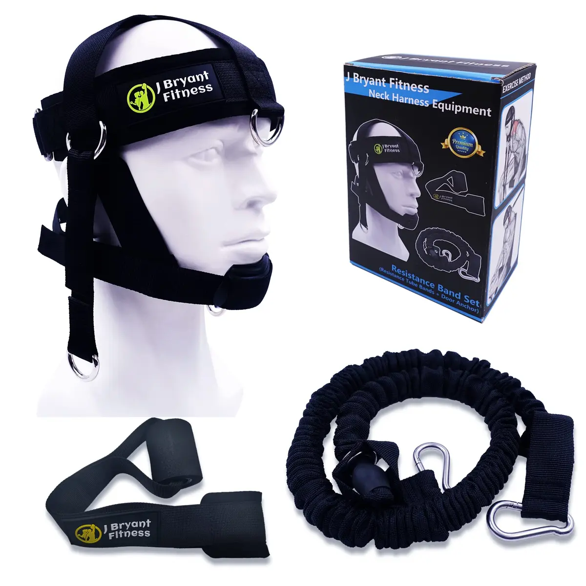 J Bryant Neck Harness Head Weight Lifting, Large | Adjustable for Neck & Shoulder Strength - main product image
