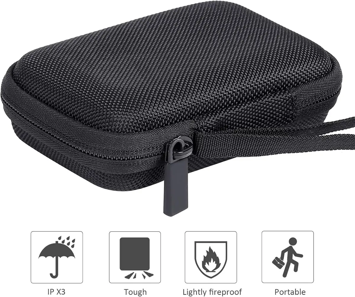 co2CREA Hard Case for Samsung T7 Shield T9 Portable SSD Black | Shockproof Dustproof Water-Resistant - view 6