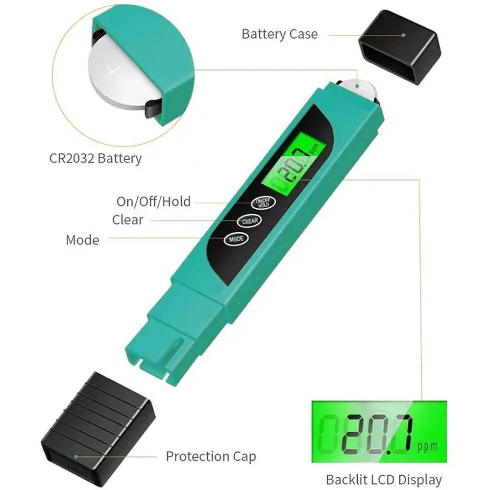 Lxuemlu TDS Meter Digital Water Tester Green | Measures Purity in ppm & Temperature - view 3
