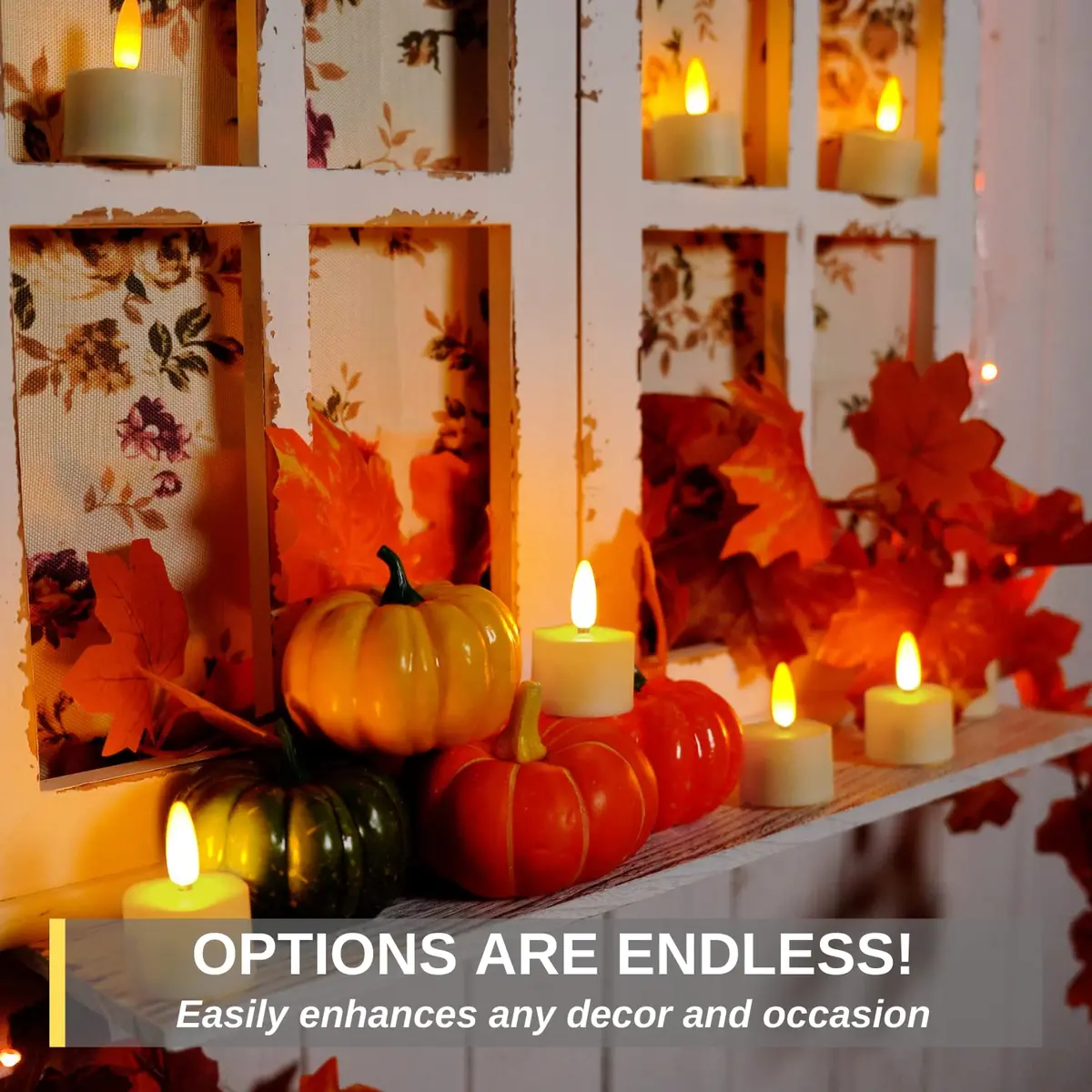 Homemory Rechargeable Tea Lights Candles with Remote Timer | Flameless LED Candle Set for Home Decor - view 8