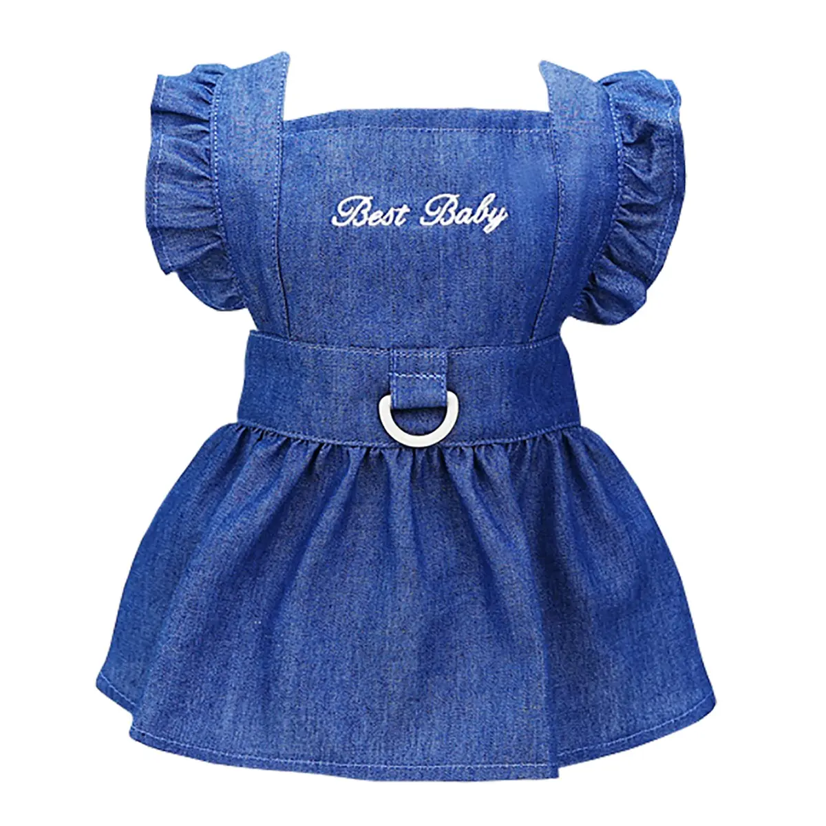 Izefia Dog Dress Puppy Luxury Skirt Clothes Navy Blue | Elegant Small Dog Outfit - main product image