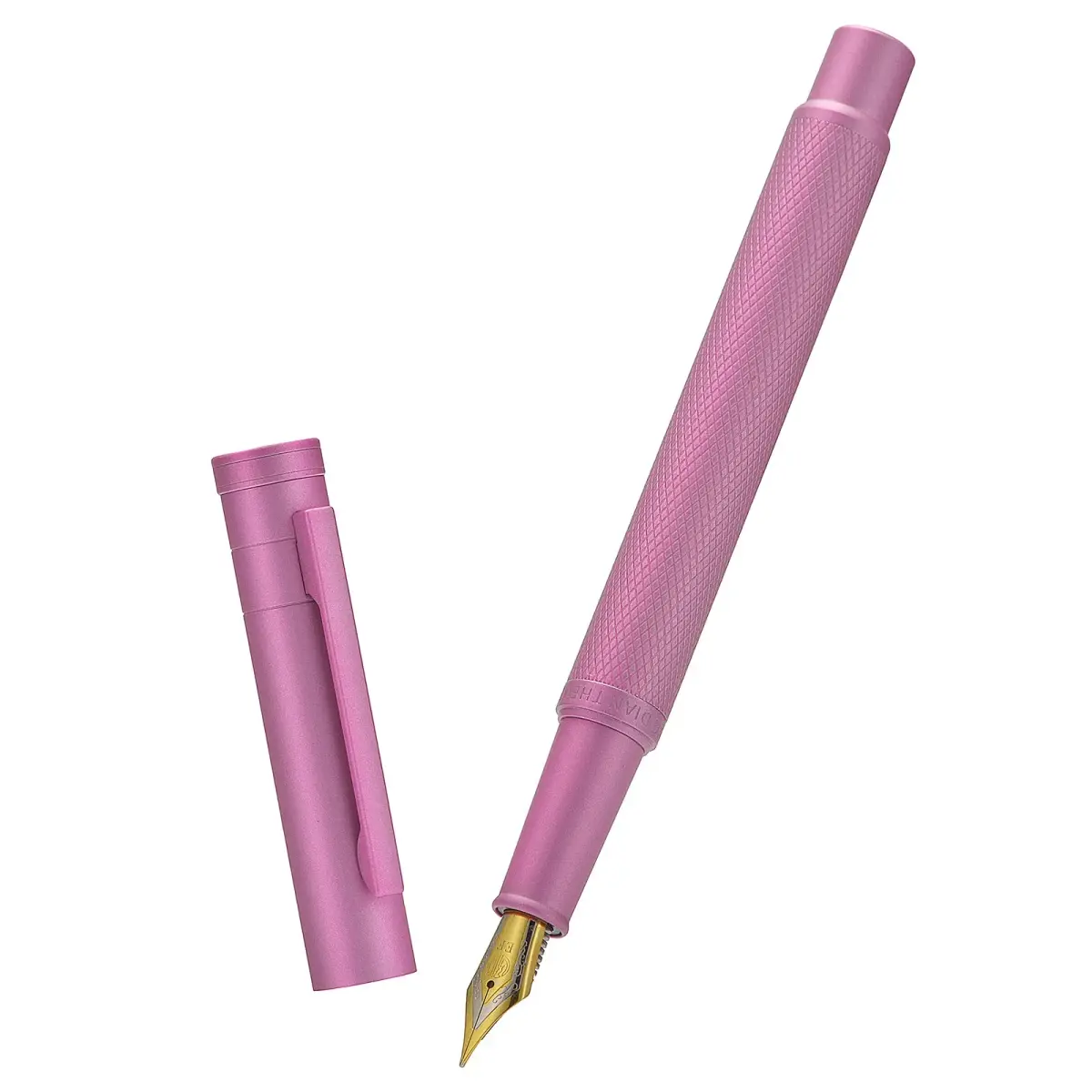 Asvine Hongdian 1851 Pink Forest Fountain Pen Medium Nib 0.8mm (0.031in) | Classic Design with Converter and Metal Pen Case - view 2