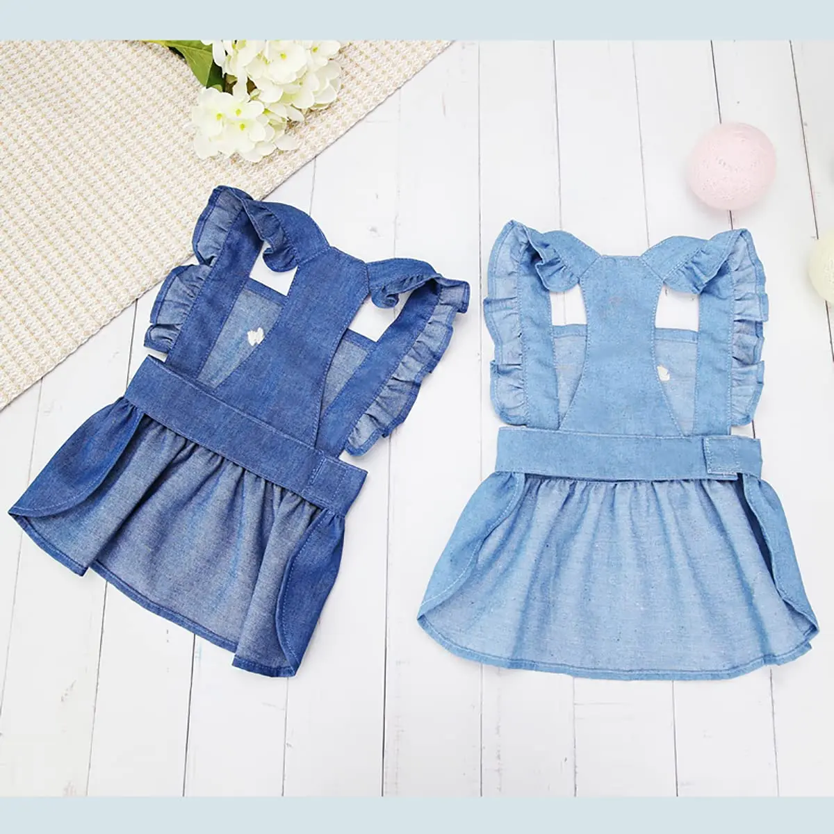 Izefia Dog Dress Puppy Luxury Skirt Clothes for Small Dogs Navy Blue | Elegant Summer & Formal Wear - view 5