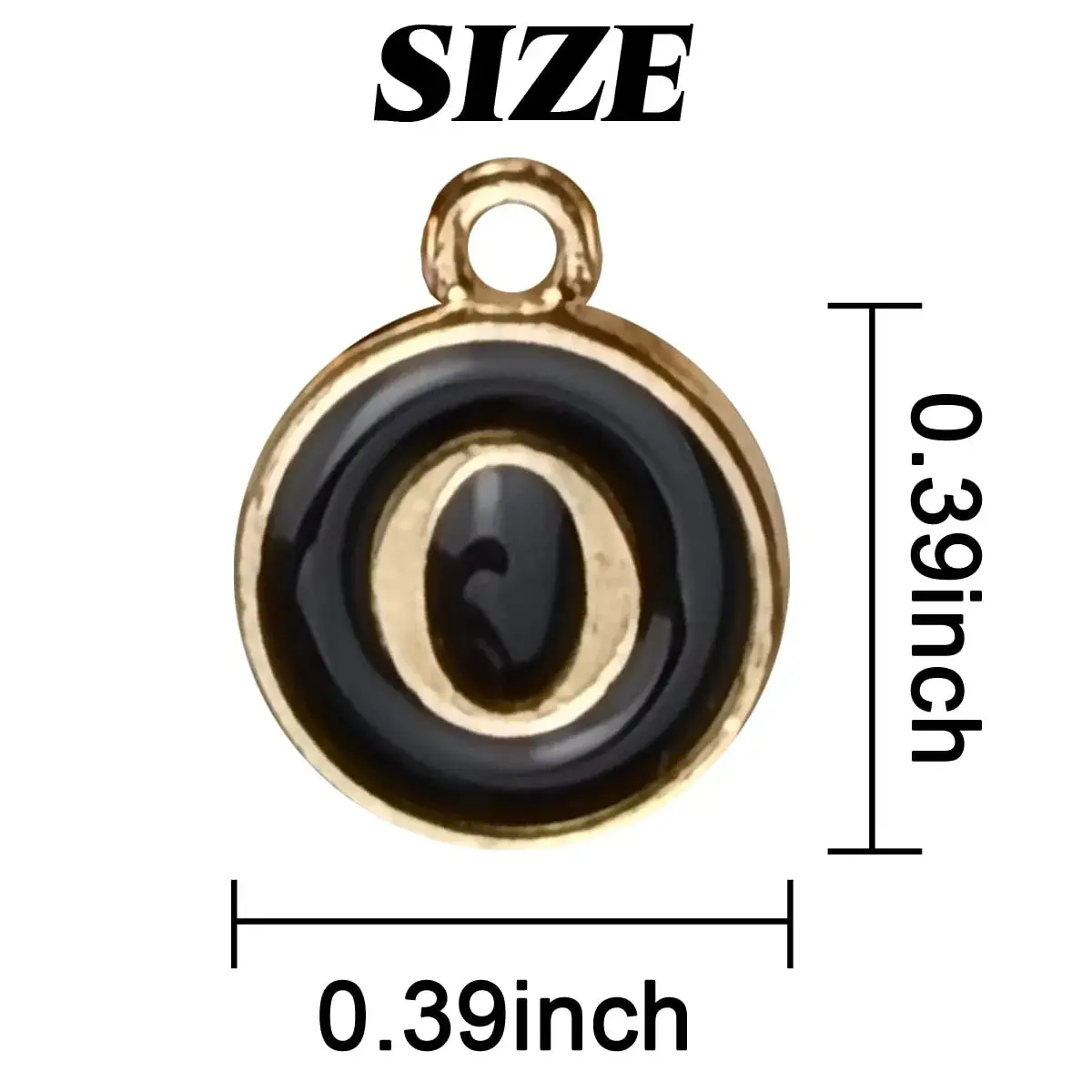 NSBELL 104PCS Letter Charms for Jewelry Making - Double Sided Alphabet Charms 0.5 inch (1.27 cm) Diameter - view 2