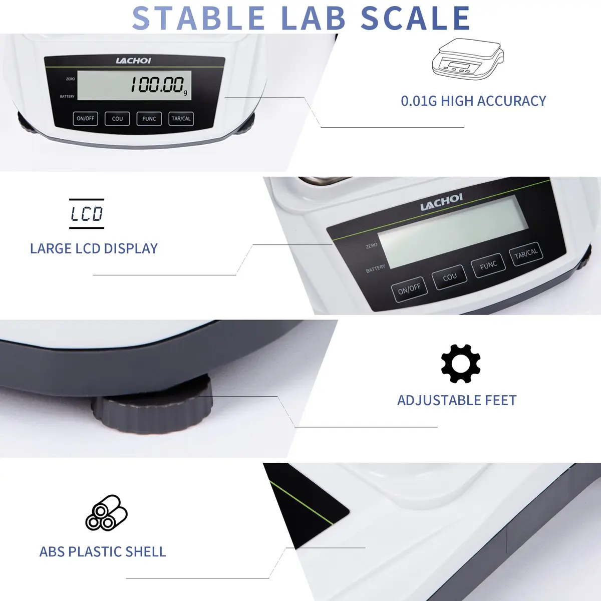 LACHOI Lab Scale 600g 0.01g | High Precision Analytical Balance for Laboratory Use - view 6
