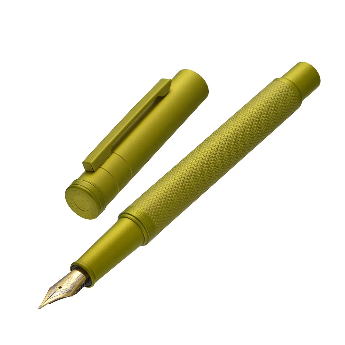 Asvine 1851 Mustard Yellow Forest Fountain Pen Medium Nib 13.8cm (5.43in) | Smooth Ink Flow for Professionals - view 2