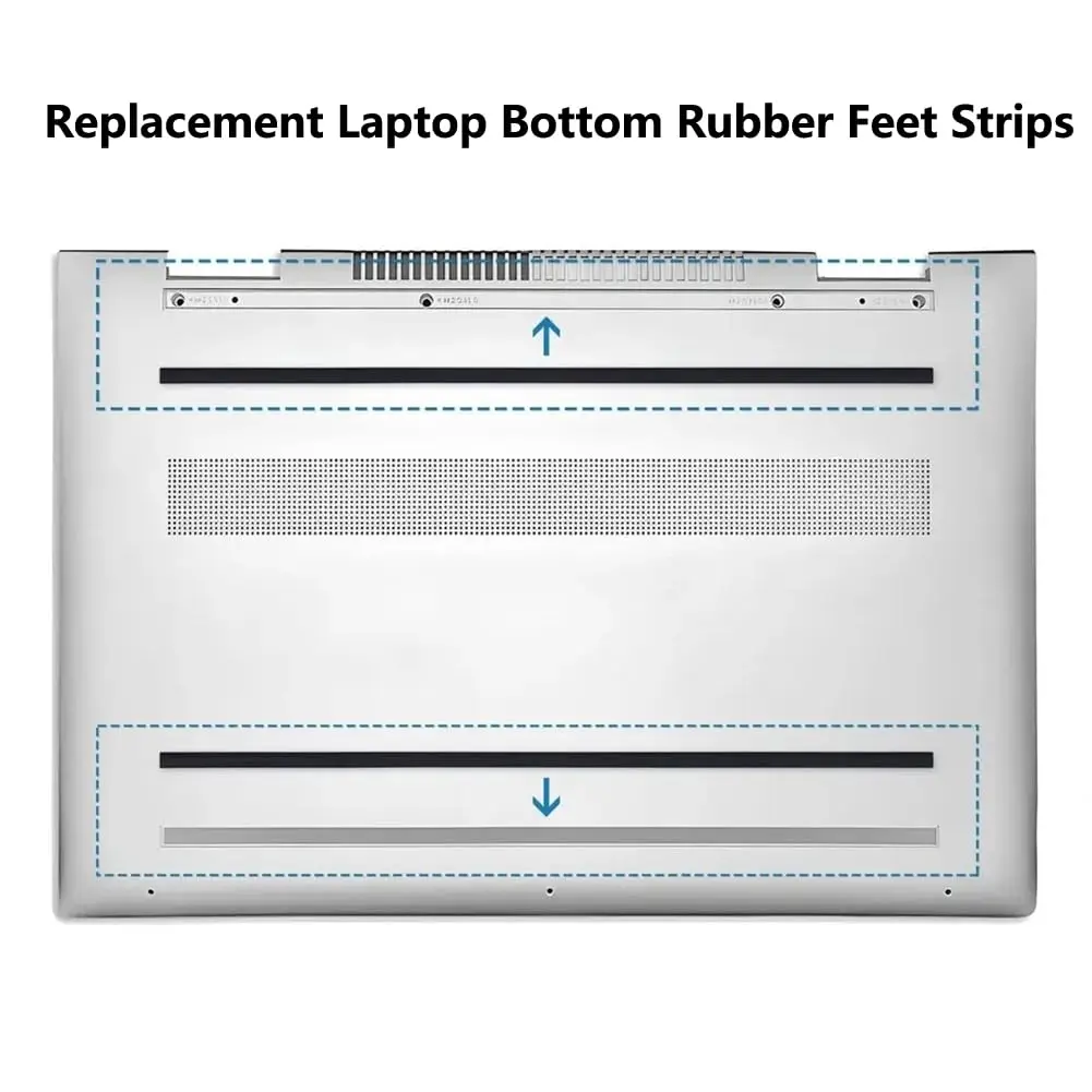 WESAPPINC Rubber Foot Strip for HP Envy x360 15-DS Series | Replacement Bottom Case Foot (Grey) - view 5