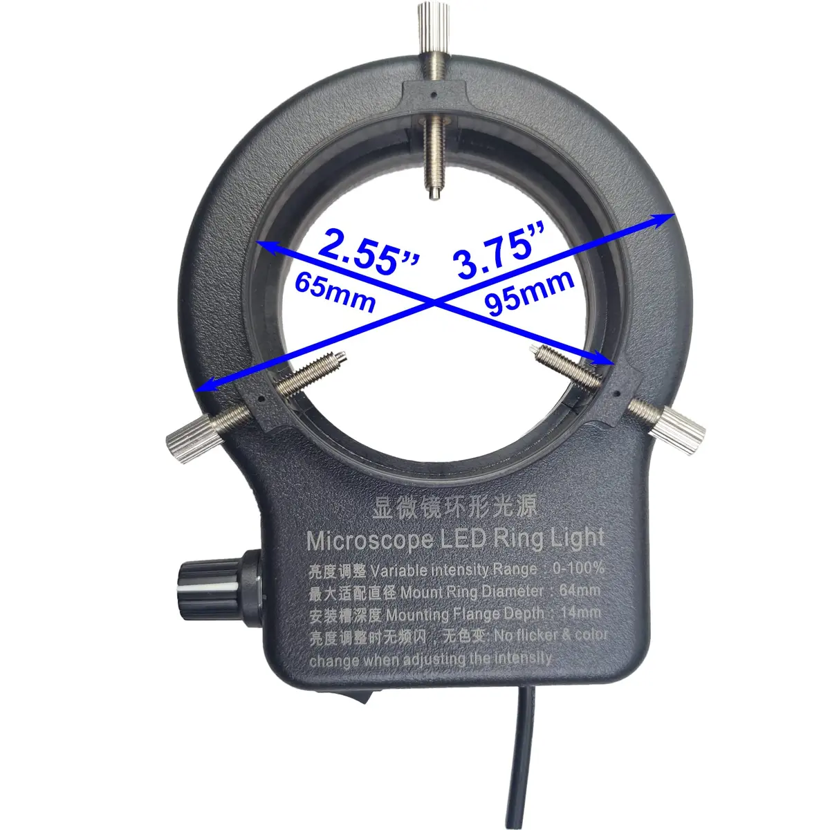 Gringoo USB LED Ring Light Illuminator for Microscopes 65mm (2.55") | Intense Shadow-Free Illumination - view 5