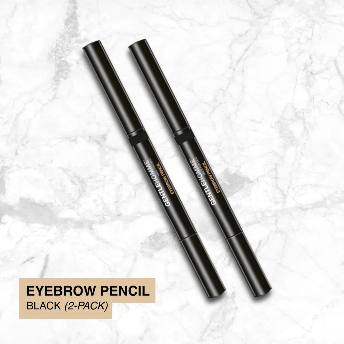 Gentlehomme Eyebrow Pencil for Men - Black - 2 Count | Waterproof, Long-Lasting, Vegan - view 2
