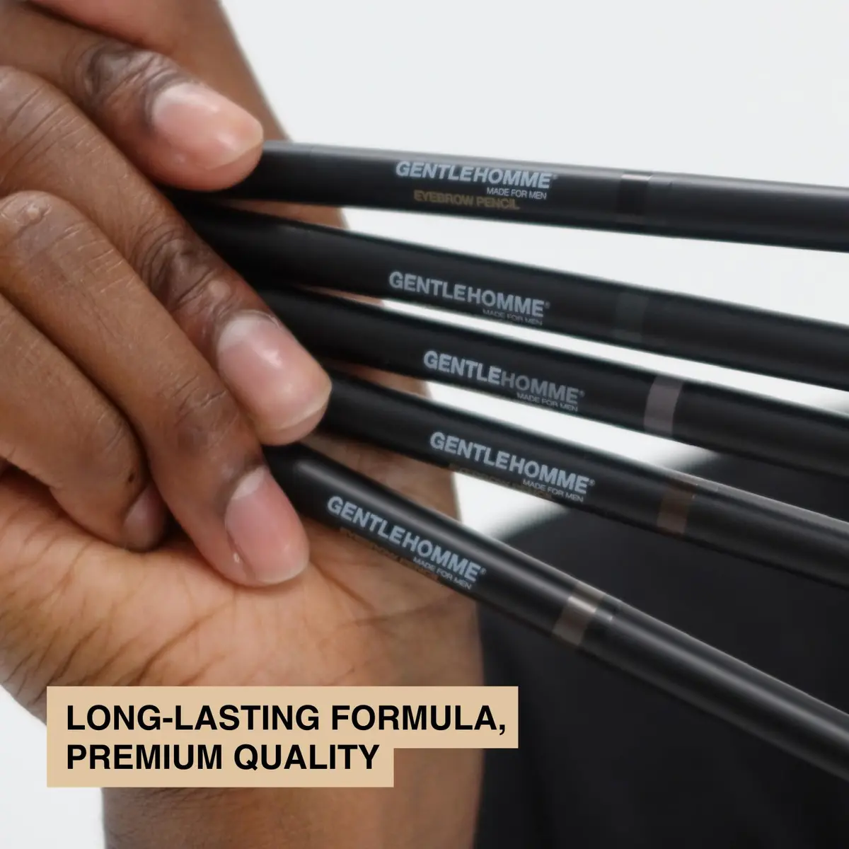 Gentlehomme Eyebrow Pencil for Men - Black - 2 Count | Waterproof, Long-Lasting, Vegan - view 4