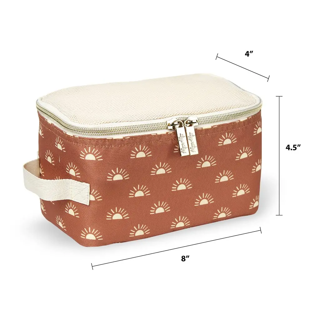 Itzy Ritzy Packing Cubes for Travel, Set of 3 Cubes (Terracotta Sunrise) | Mesh Top, Handles & Dual Zippers - view 3