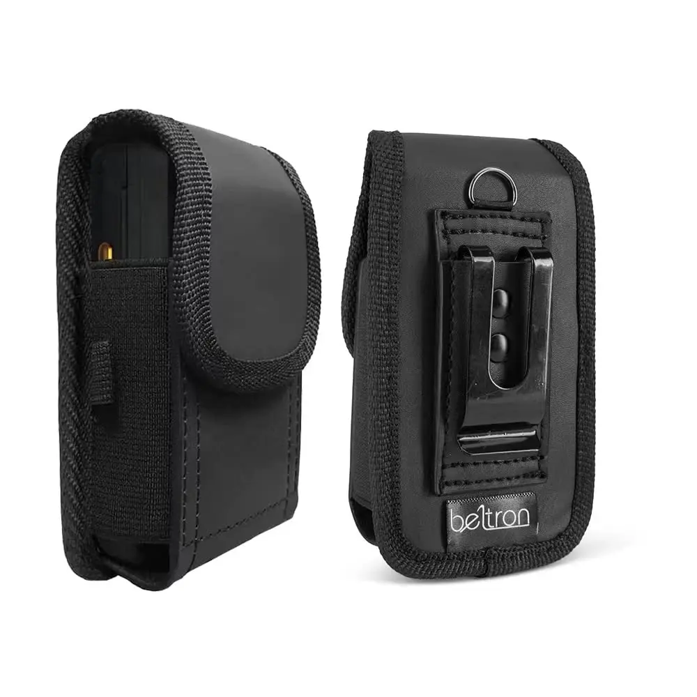 BELTRON Vertical Leather Case for CAT S22 Flip Phone/Sonim XP3 Plus, 5.8cm (2.3") x 11.2cm (4.4") | Heavy Duty Belt Loop & Clip - view 2